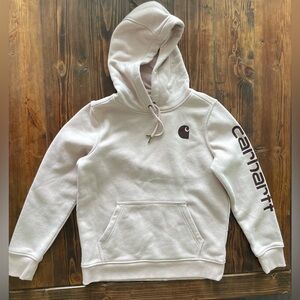 light pink Carhartt relaxed fit size med hoodie
